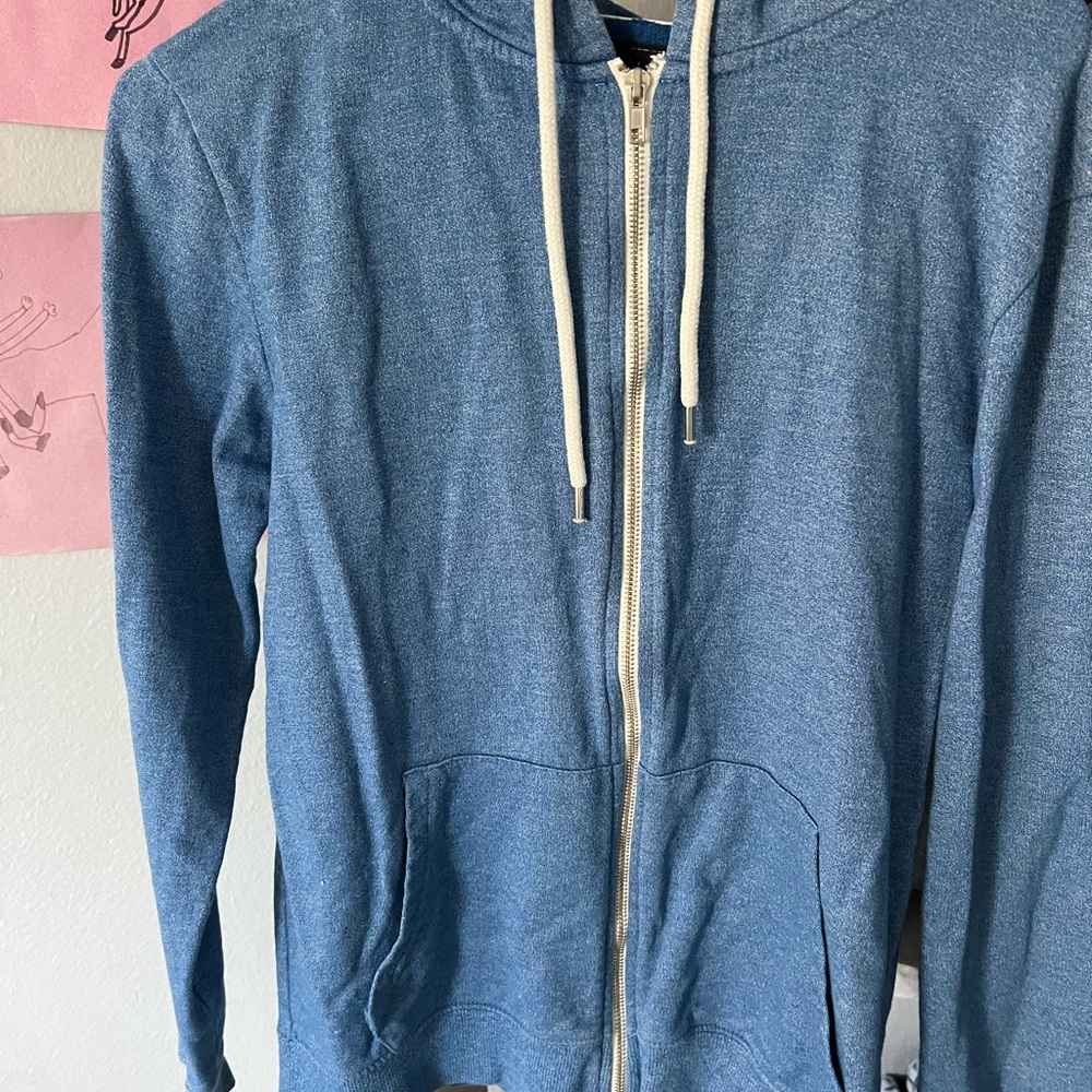 Men's Blue Zip-Up Hoodie